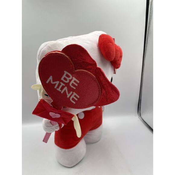 Hello Kitty Valentines “Be Mine” Plush Side Stepper Red New With Tags - Picture 2 of 10